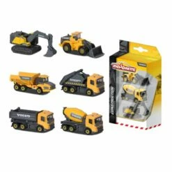 Majorette Kjøretøy 3-pakning - Volvo Arbeidsmaskiner (assortert)