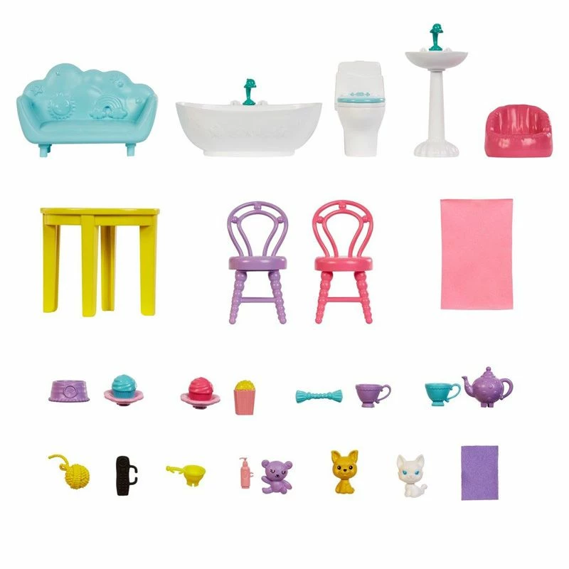 Barbie Club Chelsea - Dukkehus Med 3-etasjer Og Møbler 4 Barbie Club Chelsea - Dukkehus Med 3-etasjer Og Møbler - Bilde 2