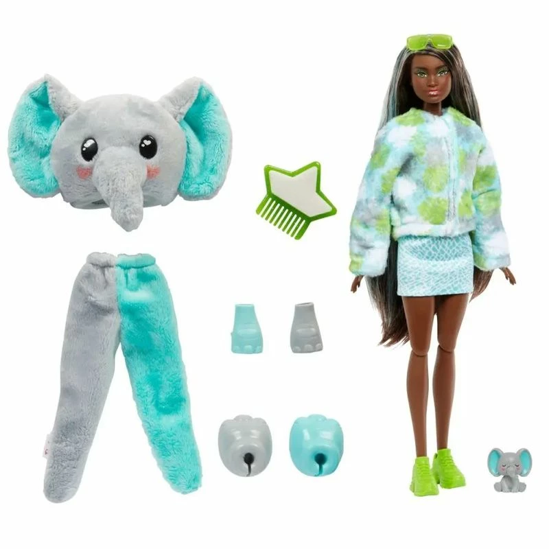 Barbie Cutie Reveal Jungle Dukke - Elefant 4 Barbie Cutie Reveal Jungle Dukke - Elefant - Bilde 2