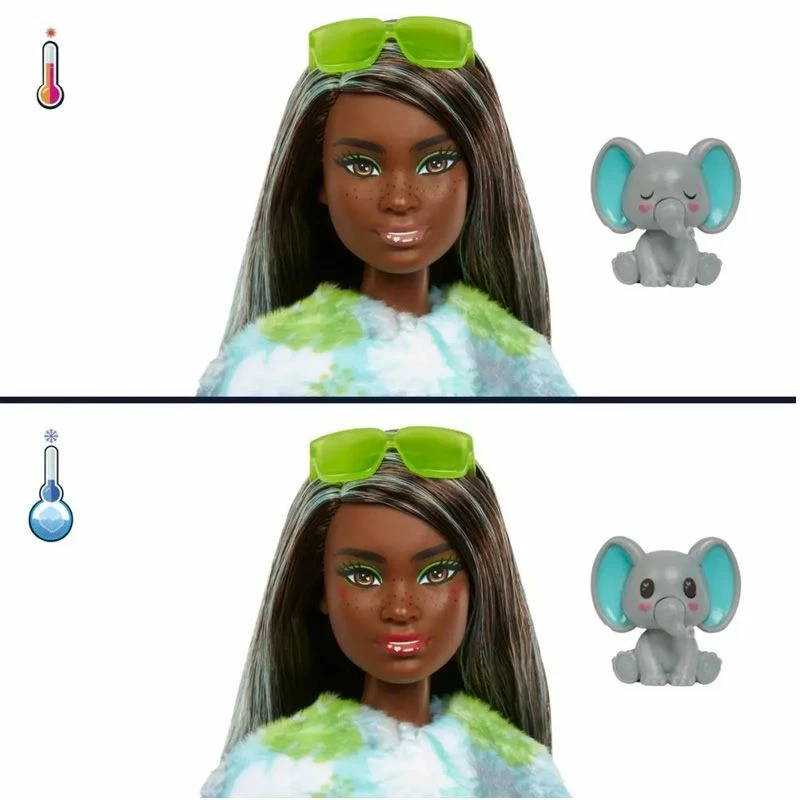 Barbie Cutie Reveal Jungle Dukke - Elefant 5 Barbie Cutie Reveal Jungle Dukke - Elefant - Bilde 3