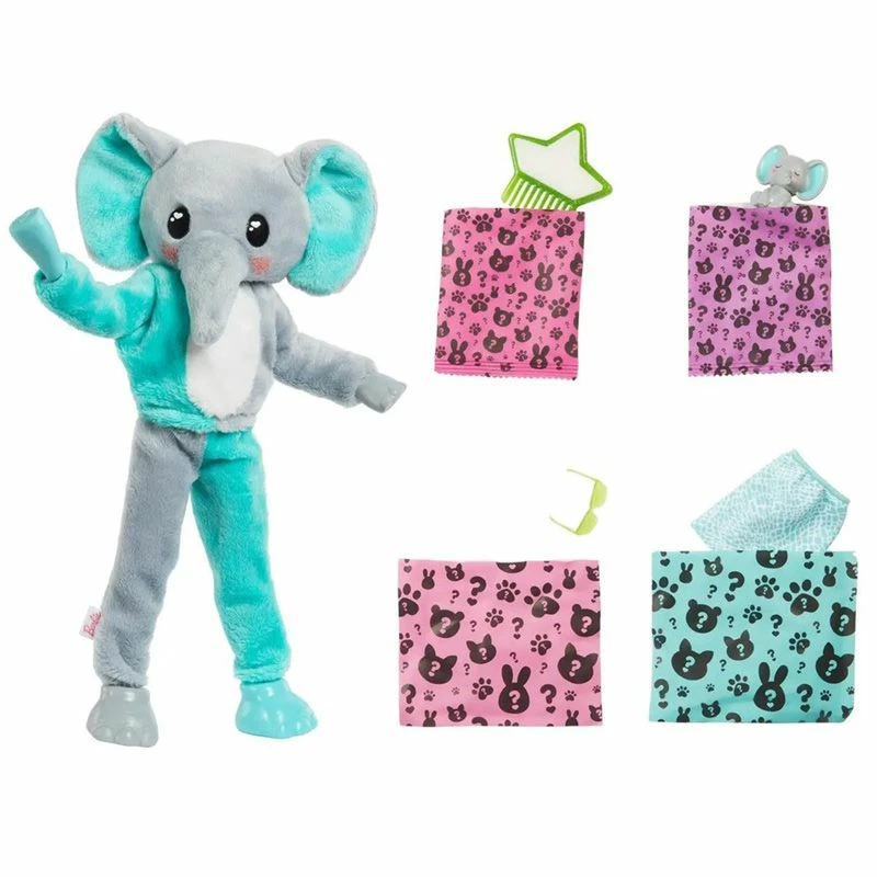 Barbie Cutie Reveal Jungle Dukke - Elefant 8 Barbie Cutie Reveal Jungle Dukke - Elefant - Bilde 6