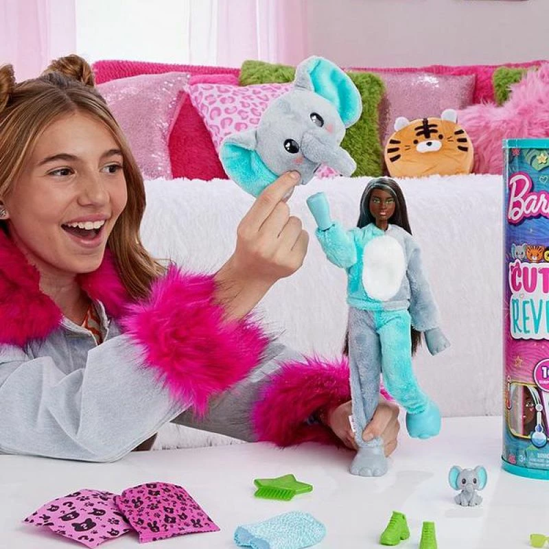 Barbie Cutie Reveal Jungle Dukke - Elefant 9 Barbie Cutie Reveal Jungle Dukke - Elefant - Bilde 7