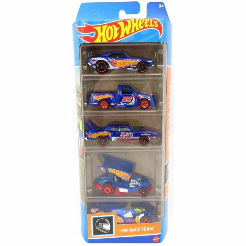 Hot Wheels Lekebiler 5-pakning - Raceteam 2022 3 Hot Wheels Lekebiler 5-pakning - Raceteam 2022