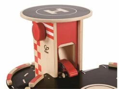 Hape - Park & Go Garasje I Tre Med 2 Biler Og Helikopter -EXTRA-LEKER Butikk 61139 2 179159 h491103d9