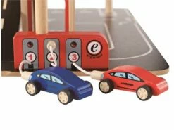 Hape - Park & Go Garasje I Tre Med 2 Biler Og Helikopter -EXTRA-LEKER Butikk 61139 3 179159 h491103d9