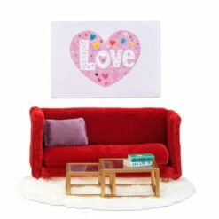 Lundby Småland Stuesett Rødt