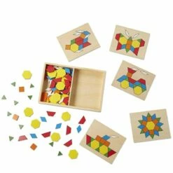 Melissa & Doug - Trebrett Med Mønster Og 120 Brikker I Tre -EXTRA-LEKER Butikk 63183 11 181116 h99a1030b