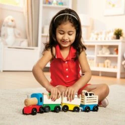 Melissa & Doug - Bondegårds Tog I Tre -EXTRA-LEKER Butikk 67635 11 185375 hf7a89e6d