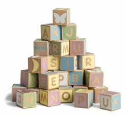 Micki Alfabetklosser I Tre, 36 Stk Pastell