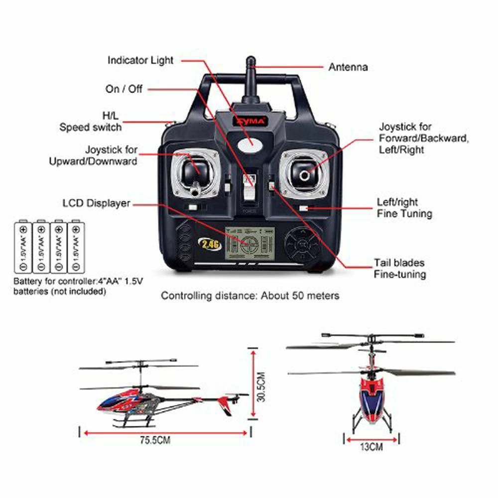 Syma Helikopter S33 77 Cm - Grønn 6 Syma Helikopter S33 77 Cm - Grønn - Bilde 4