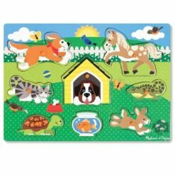 Melissa & Doug Puslespill I Tre 8 Brikker - Dyr