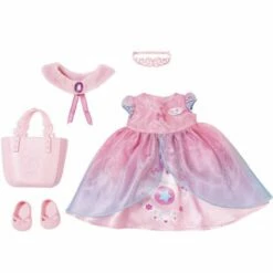 Baby Born Dukkeklær - Prinsessekjole Med Tilbehør