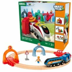 BRIO World Smart Tech Rund Togbane Med Tunnel 33974