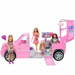 Barbie Party Limo Lekesett Med 4 Dukker