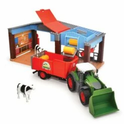 Dickie Toys - Traktor Med Låve Lekesett -EXTRA-LEKER Butikk nti 881470 12 252208 h62090134
